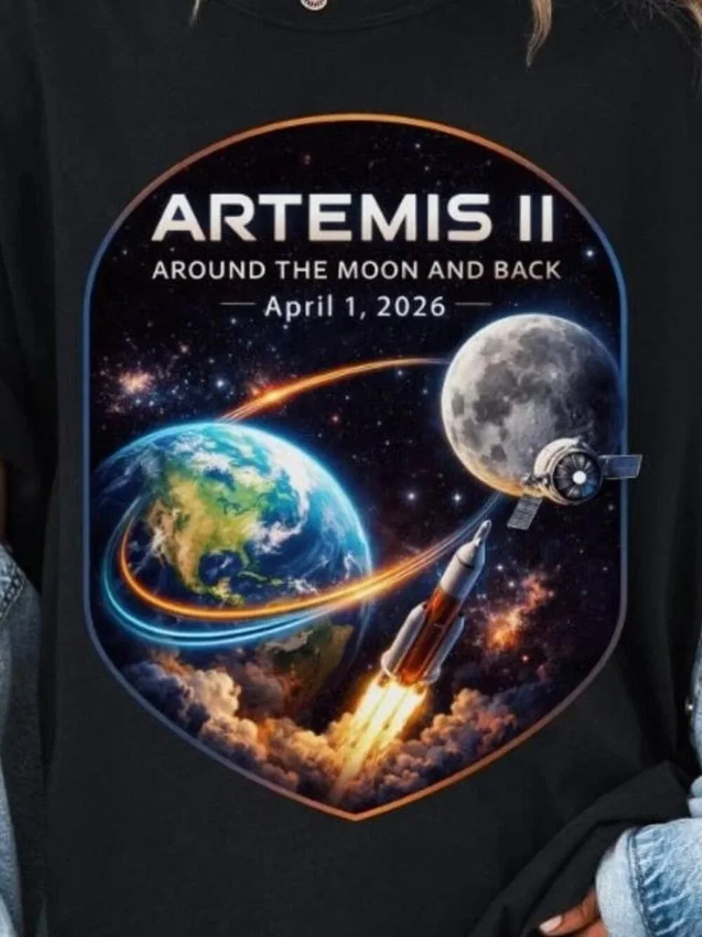 Artemis 2  To The Moon T-Shirt  248 - Picture 2 of 5